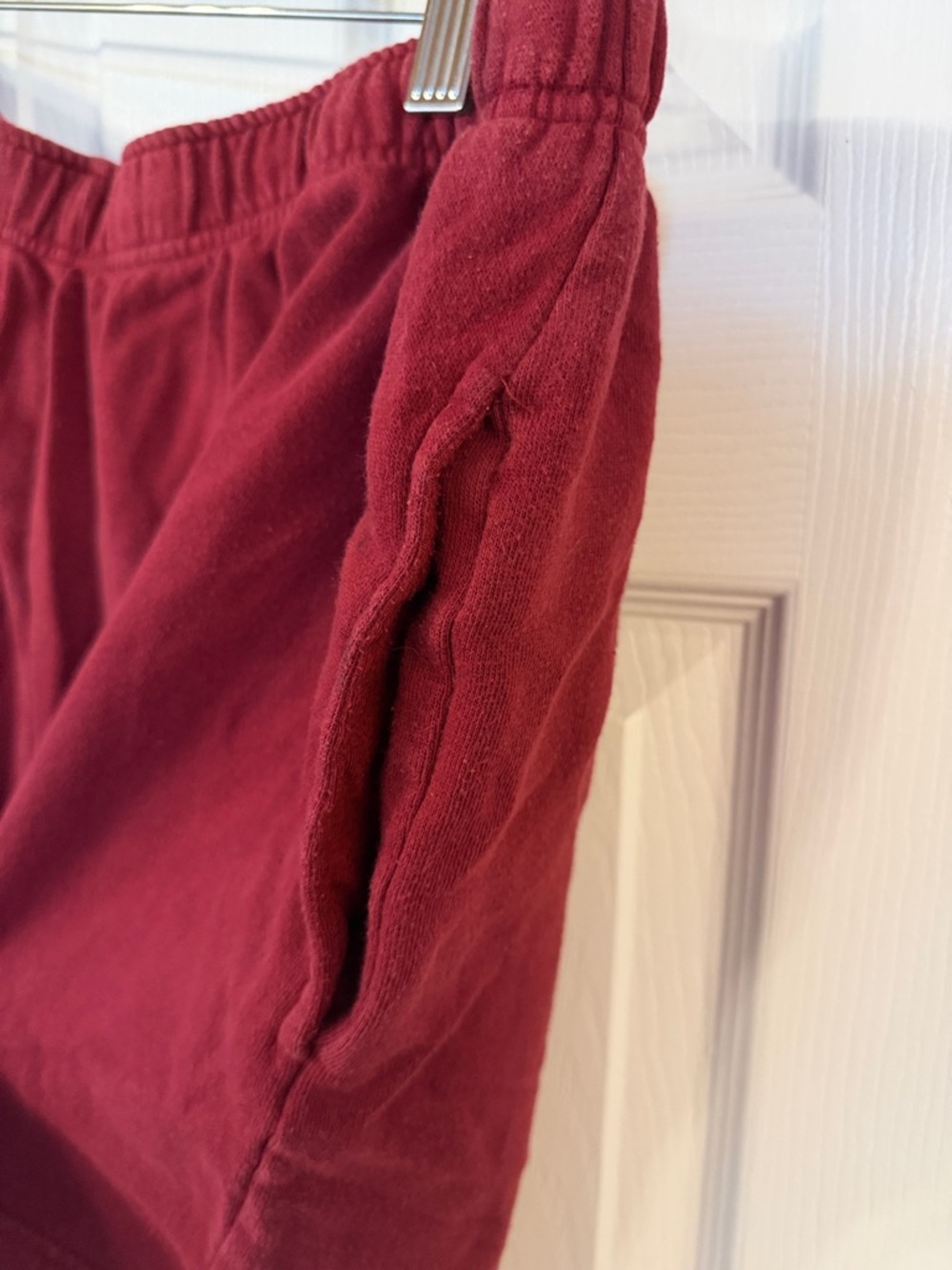 Universal Thread Deep Red Elastic-Waist Athletic Shorts - Picture 2 of 4